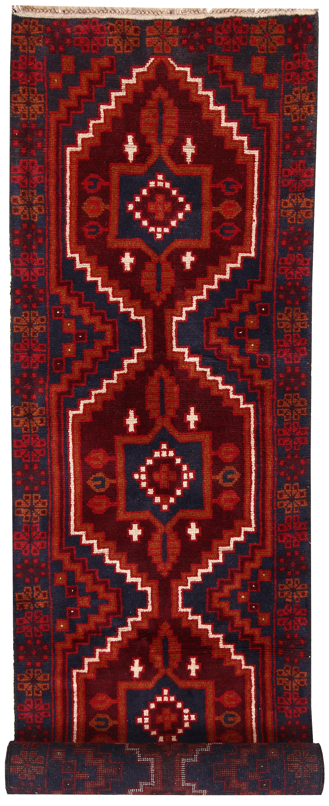 Dark Blue Baluchi 2' 6 x 9' 8 - No. 63752 - ALRUG Rug Store