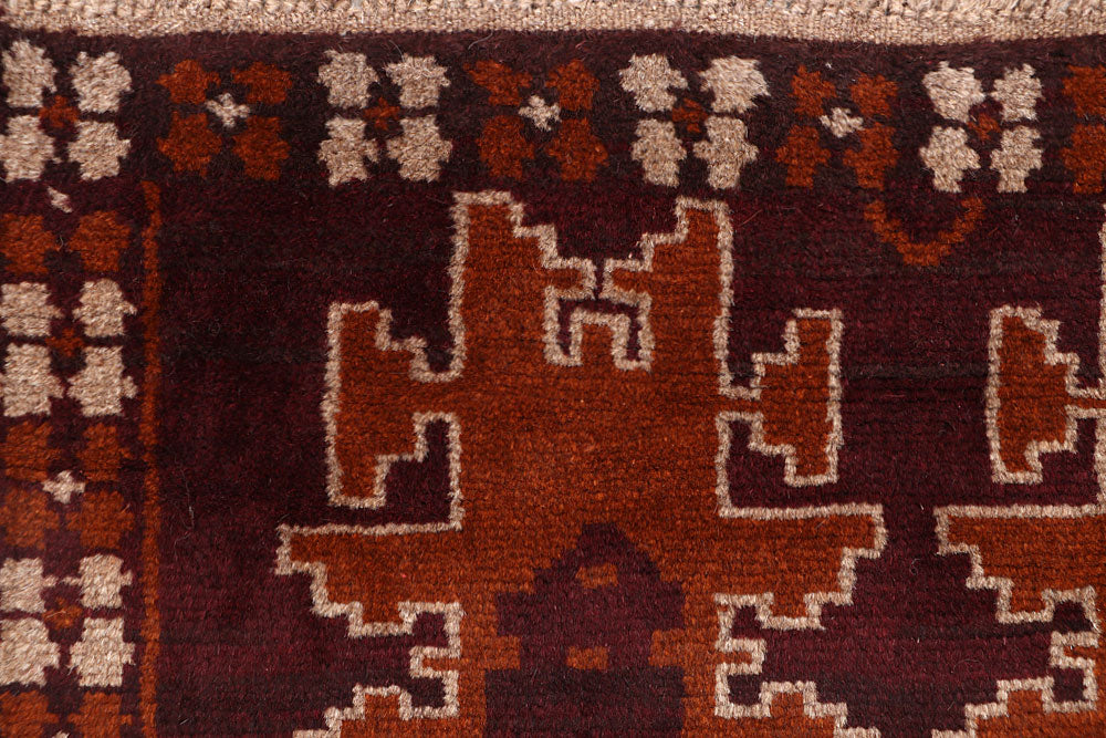 Saddle Brown Baluchi 2' 7 x 8' 2 - No. 63753 - ALRUG Rug Store