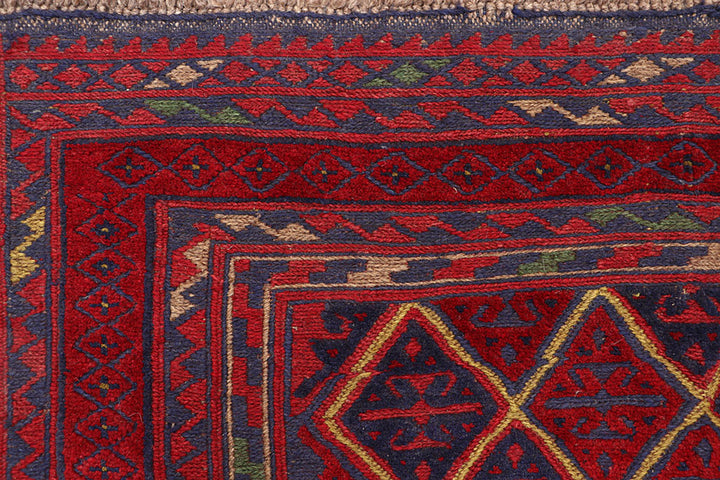 Dark Red Mashwani 3' 9 x 4' 3 - No. 63763