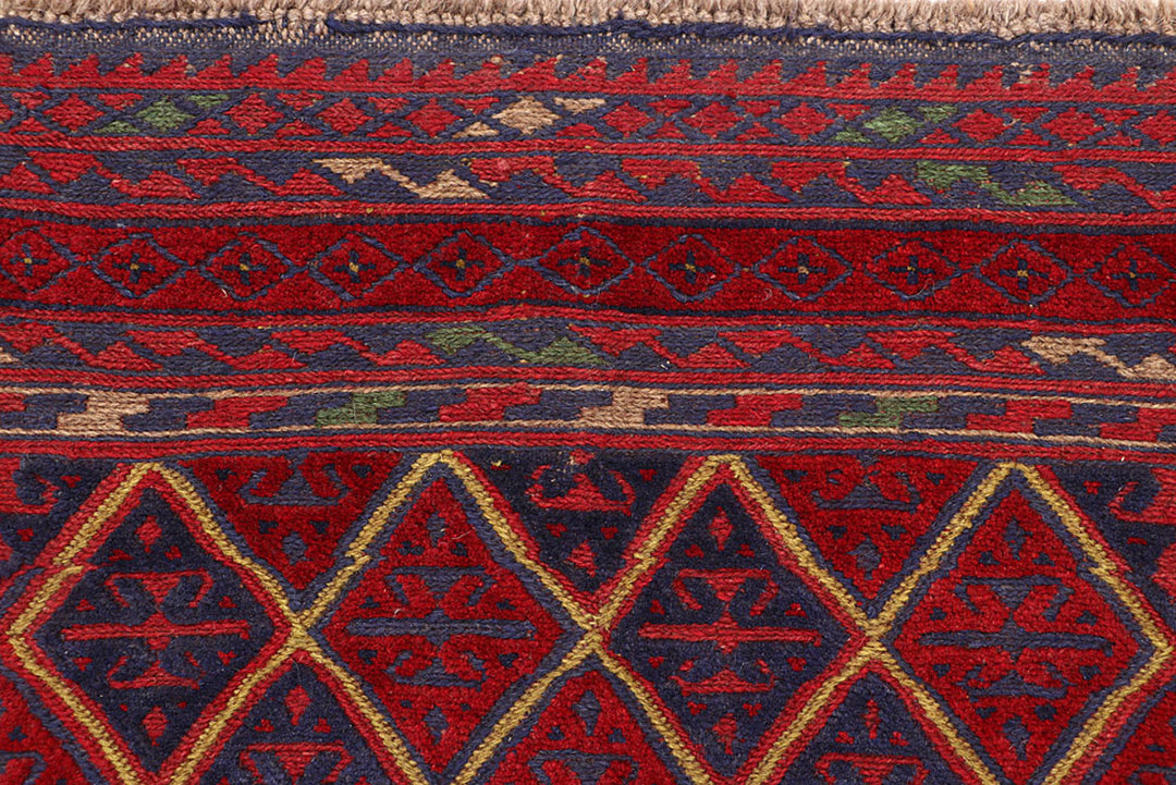 Dark Red Mashwani 3' 9 x 4' 3 - No. 63763