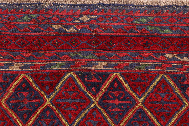 Dark Red Mashwani 3' 9 x 4' 3 - No. 63763