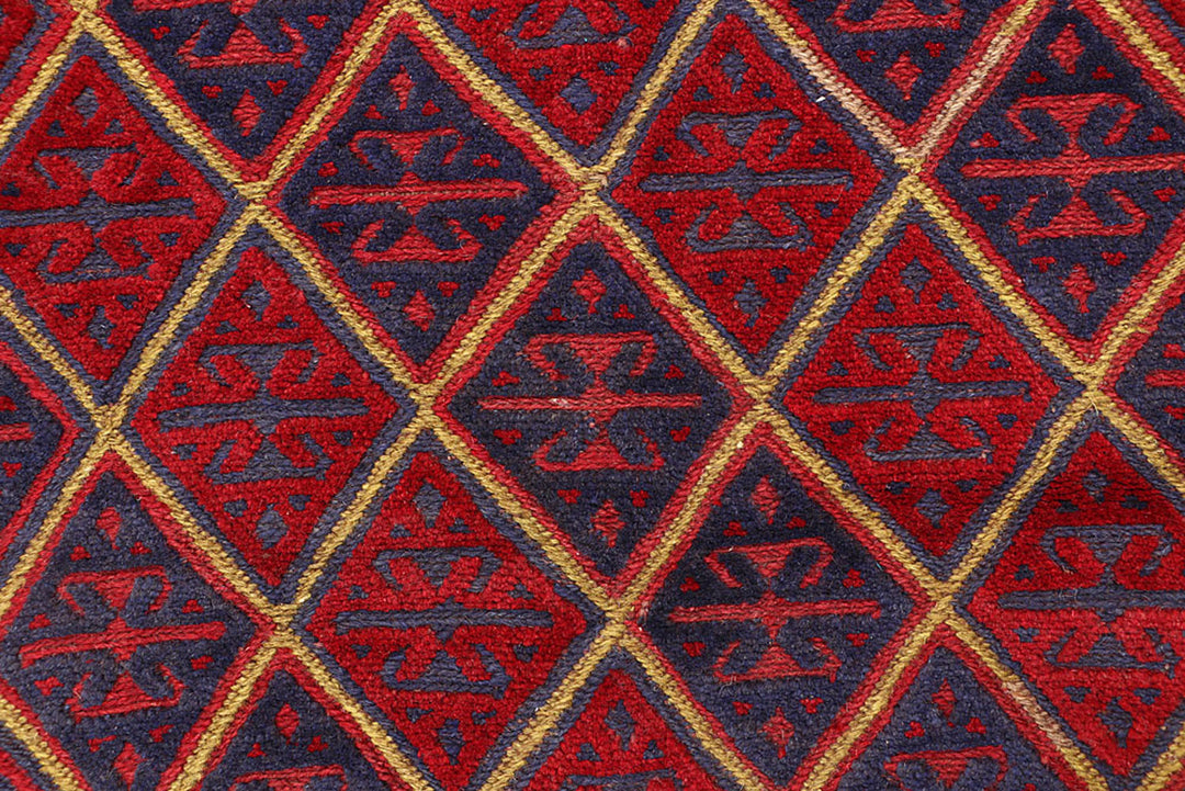 Dark Red Mashwani 3' 9 x 4' 3 - No. 63763