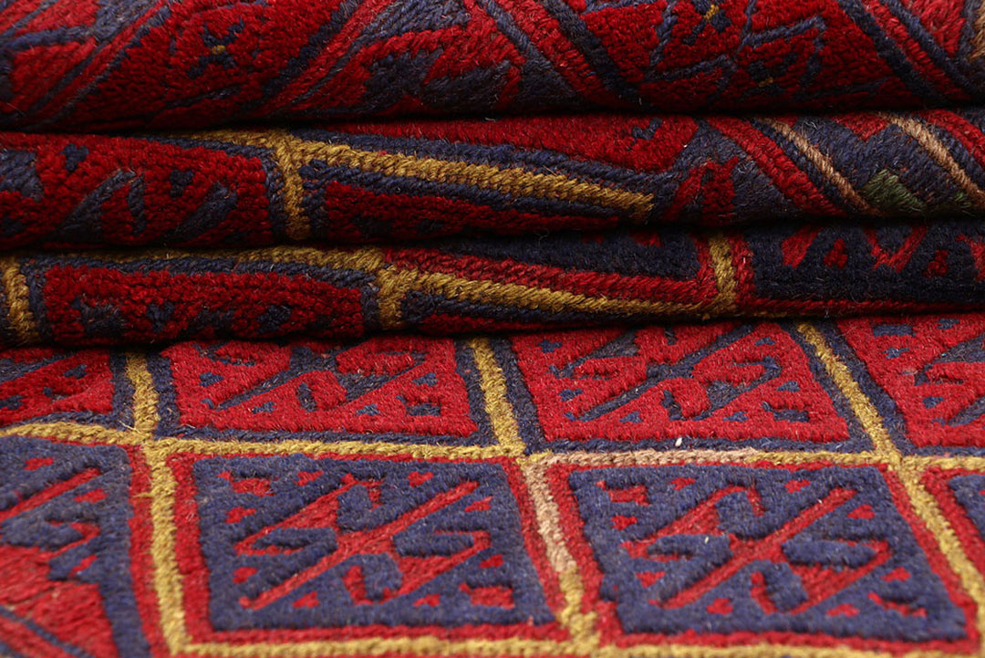 Dark Red Mashwani 3' 9 x 4' 3 - No. 63763