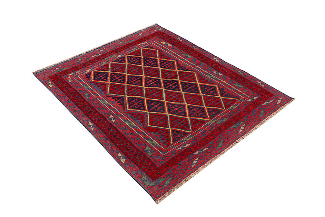 Dark Red Mashwani 3' 9 x 4' 3 - No. 63763