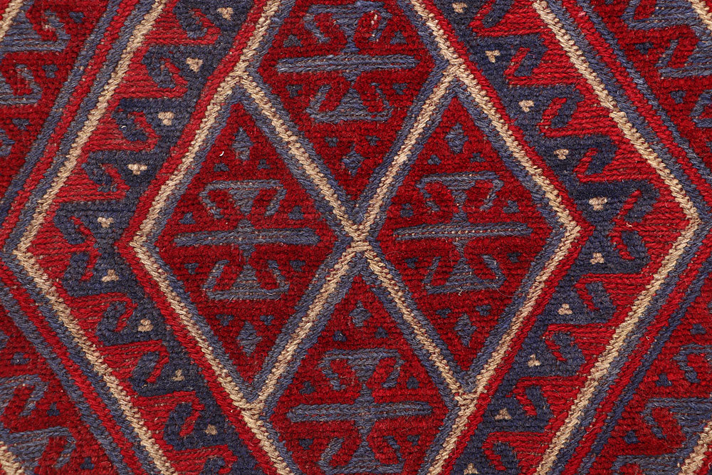 Dark Red Mashwani 3' 9 x 4' - No. 63765 - ALRUG Rug Store