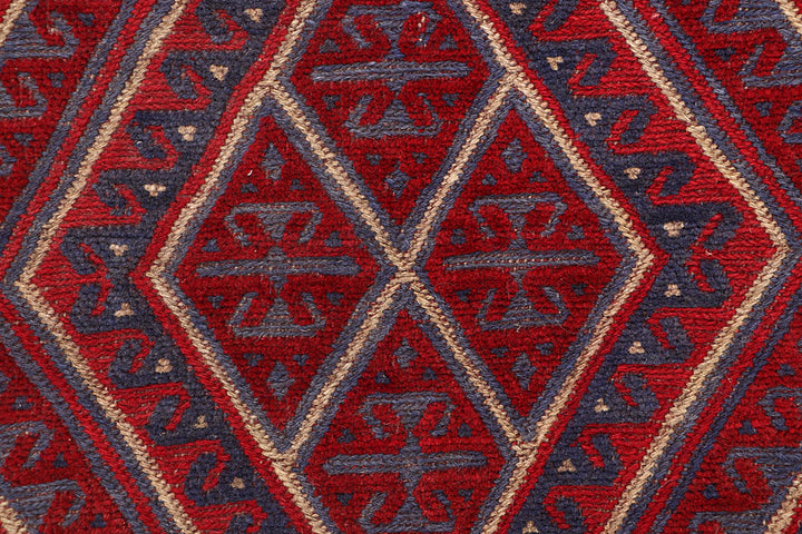 Dark Red Mashwani 3' 9 x 4' - No. 63765 - ALRUG Rug Store
