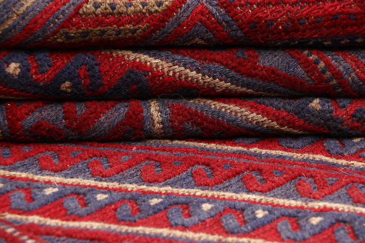 Dark Red Mashwani 3' 9 x 4' - No. 63765 - ALRUG Rug Store