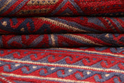 Dark Red Mashwani 3' 9 x 4' - No. 63765 - ALRUG Rug Store