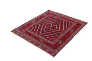 Dark Red Mashwani 3' 9 x 4' - No. 63765 - ALRUG Rug Store