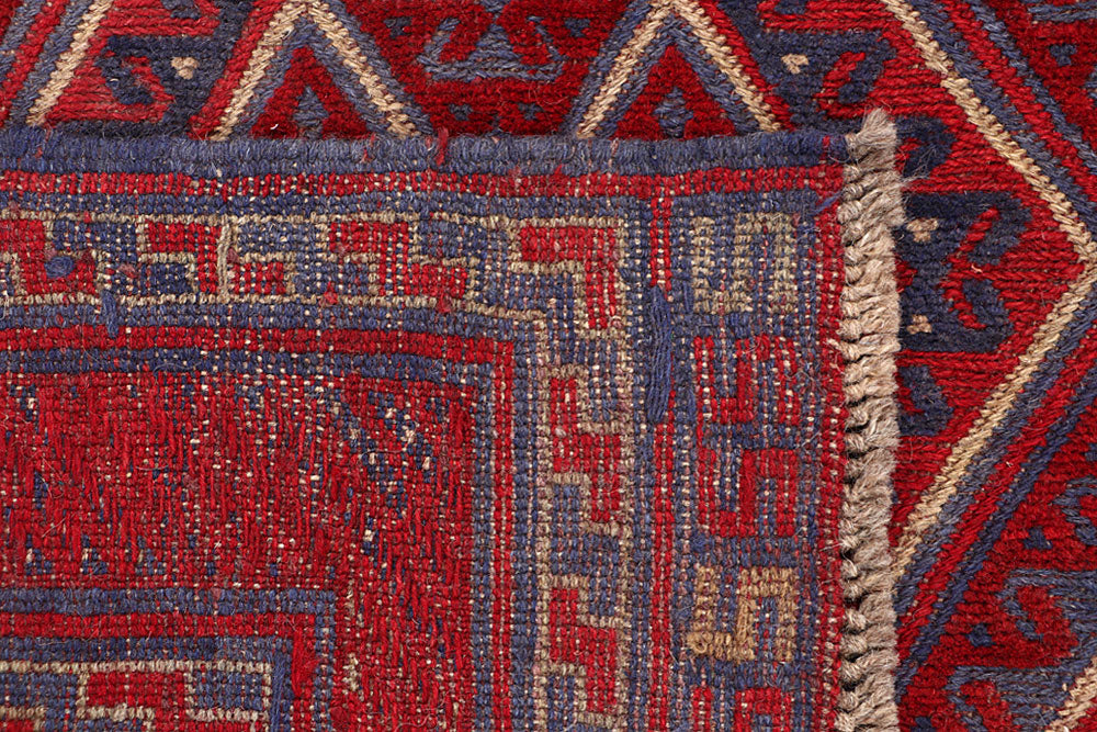 Dark Red Mashwani 3' 9 x 4' - No. 63765 - ALRUG Rug Store