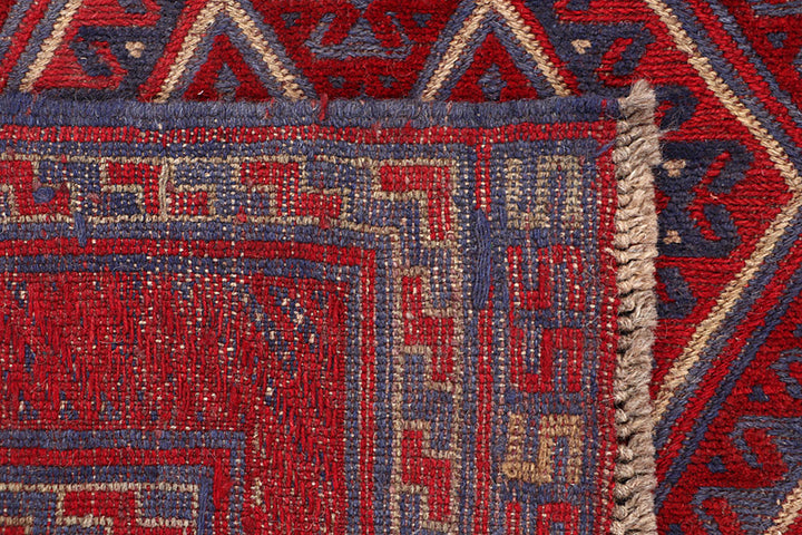 Dark Red Mashwani 3' 9 x 4' - No. 63765 - ALRUG Rug Store