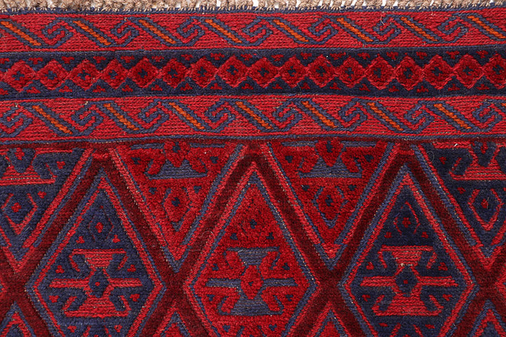Dark Red Mashwani 3' 11 x 4' 1 - No. 63772