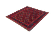 Dark Red Mashwani 4' x 4' 4 - No. 63773 - ALRUG Rug Store