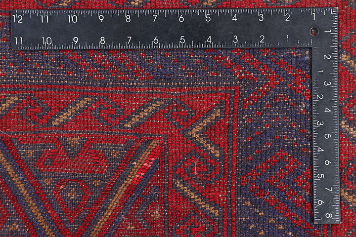 Dark Red Mashwani 4' x 4' 4 - No. 63773 - ALRUG Rug Store