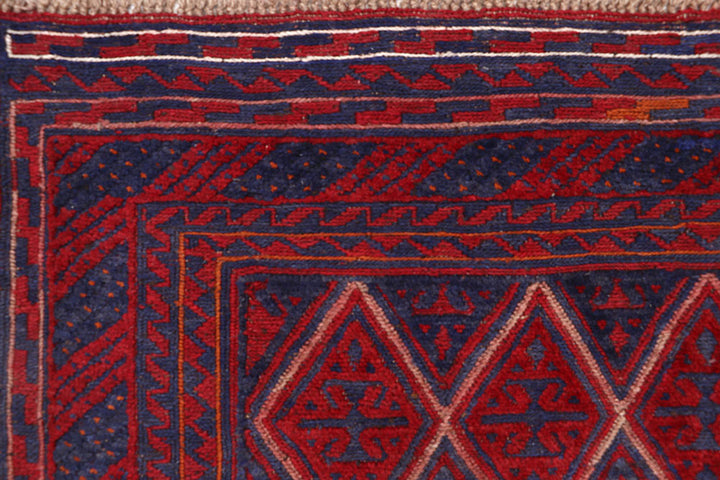 Dark Red Mashwani 3' 10 x 4' 3 - No. 63778