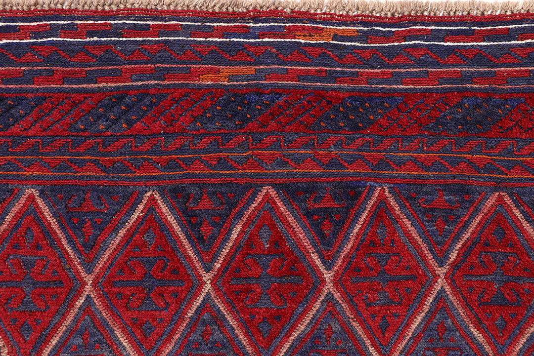 Dark Red Mashwani 3' 10 x 4' 3 - No. 63778