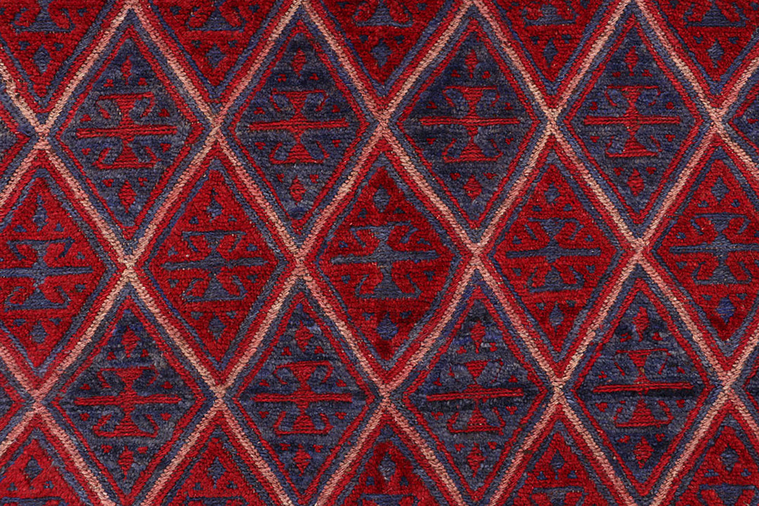 Dark Red Mashwani 3' 10 x 4' 3 - No. 63778