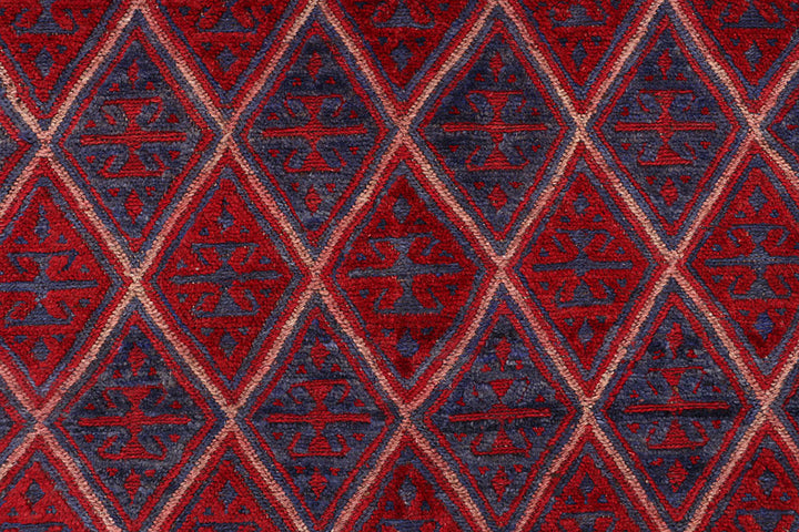 Dark Red Mashwani 3' 10 x 4' 3 - No. 63778