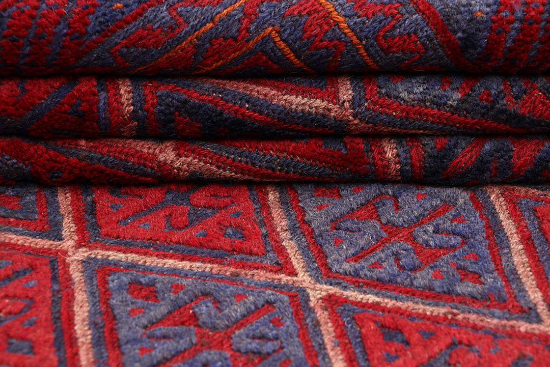 Dark Red Mashwani 3' 10 x 4' 3 - No. 63778