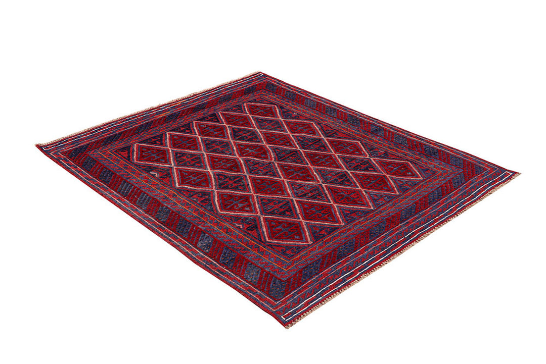 Dark Red Mashwani 3' 10 x 4' 3 - No. 63778