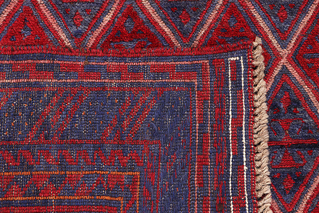 Dark Red Mashwani 3' 10 x 4' 3 - No. 63778