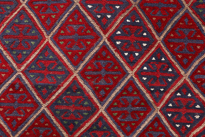 Dark Red Mashwani 3' 10 x 4' 3 - No. 63782