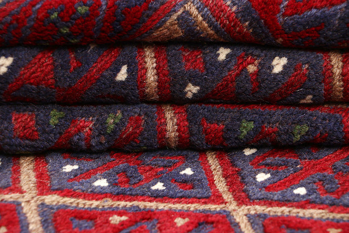 Dark Red Mashwani 3' 10 x 4' 3 - No. 63782