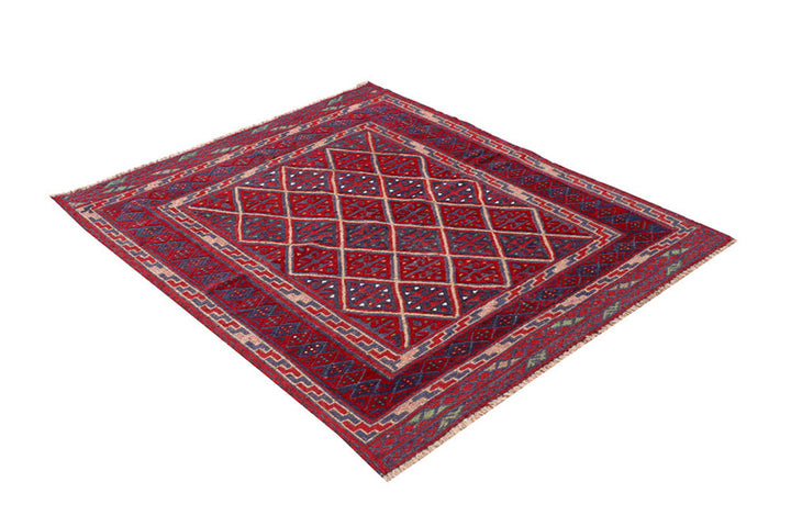Dark Red Mashwani 3' 10 x 4' 3 - No. 63782