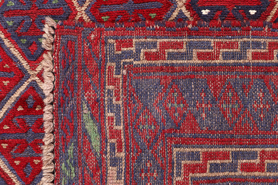 Dark Red Mashwani 3' 10 x 4' 3 - No. 63782