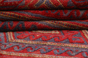 Dark Red Mashwani 3' 11 x 4' 4 - No. 63783 - ALRUG Rug Store