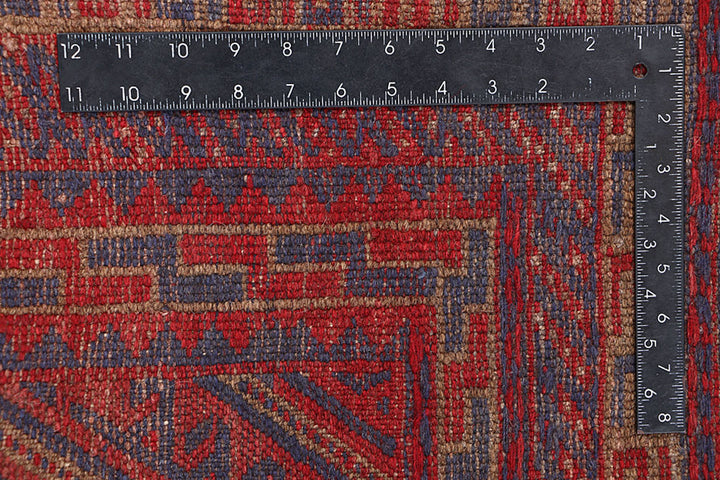 Dark Red Mashwani 3' 11 x 4' 4 - No. 63783 - ALRUG Rug Store