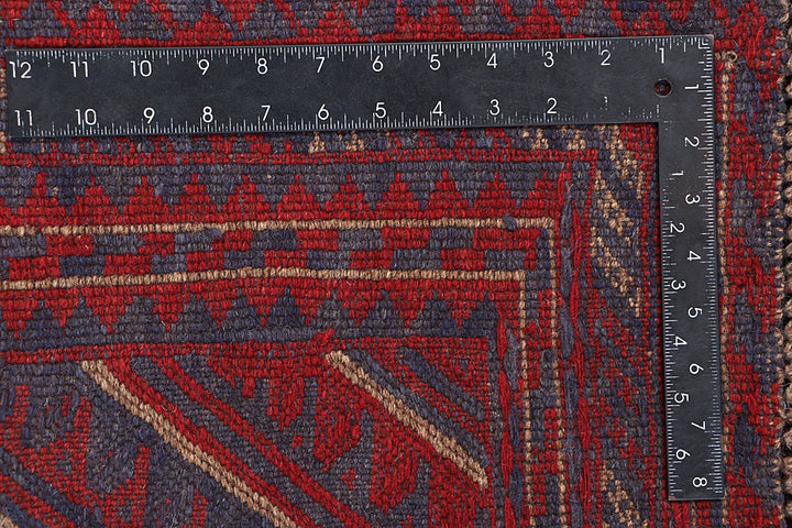 Dark Red Mashwani 3' 7 x 4' 2 - No. 63786 - ALRUG Rug Store
