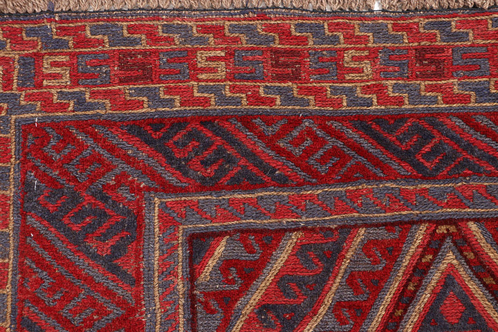 Dark Red Mashwani 3' 6 x 4' 3 - No. 63787