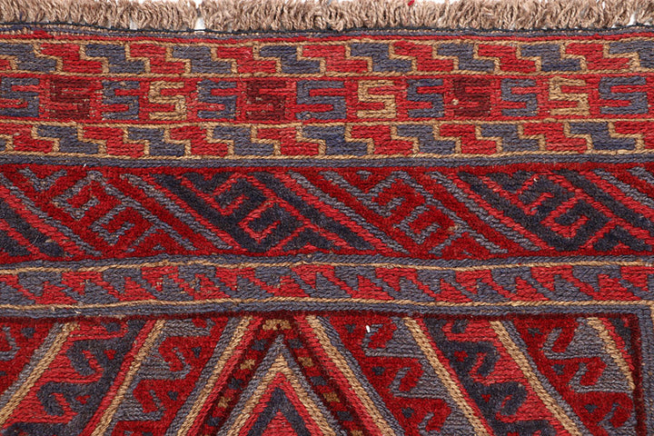 Dark Red Mashwani 3' 6 x 4' 3 - No. 63787
