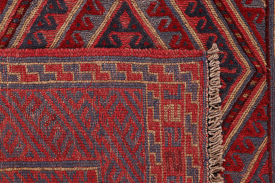 Dark Red Mashwani 3' 6 x 4' 3 - No. 63787