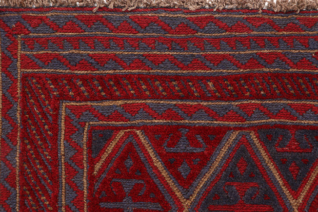 Dark Red Mashwani 3' 8 x 4' 3 - No. 63790 - ALRUG Rug Store