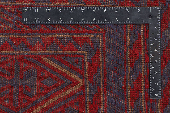 Dark Red Mashwani 3' 8 x 4' 3 - No. 63790 - ALRUG Rug Store