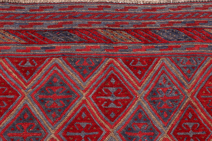 Dark Red Mashwani 3' 8 x 4' 2 - No. 63794 - ALRUG Rug Store