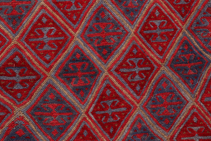 Dark Red Mashwani 3' 8 x 4' 2 - No. 63794 - ALRUG Rug Store