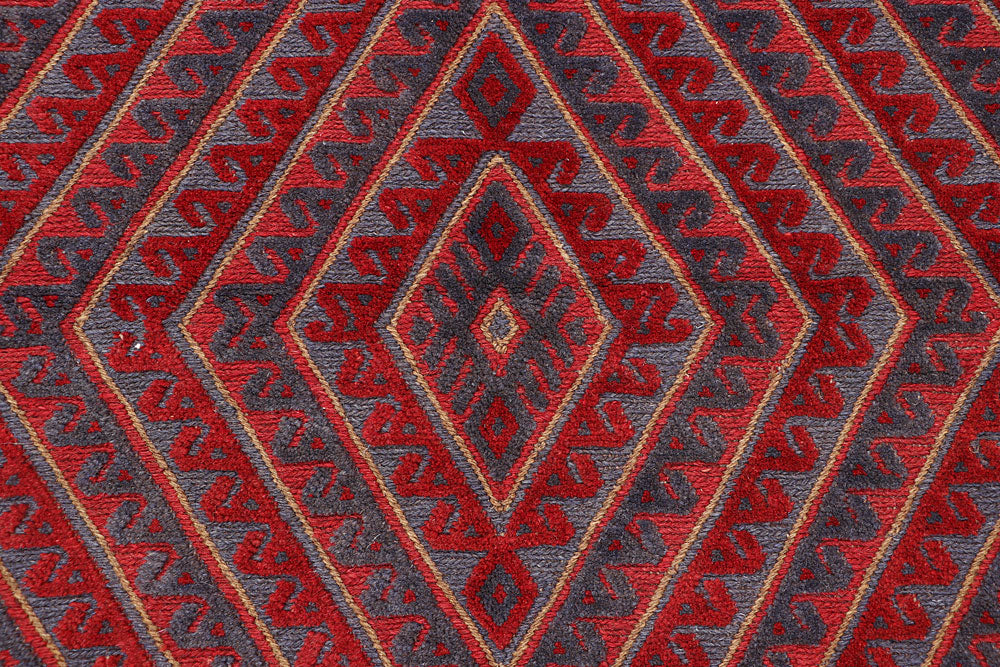 Dark Red Mashwani 3' 9 x 4' 3 - No. 63795 - ALRUG Rug Store