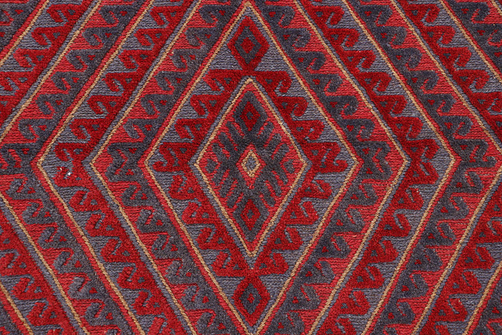 Dark Red Mashwani 3' 9 x 4' 3 - No. 63795 - ALRUG Rug Store