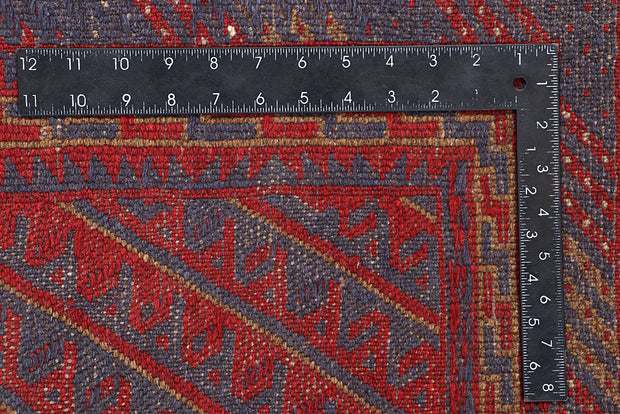 Dark Red Mashwani 3' 9 x 4' 3 - No. 63795 - ALRUG Rug Store