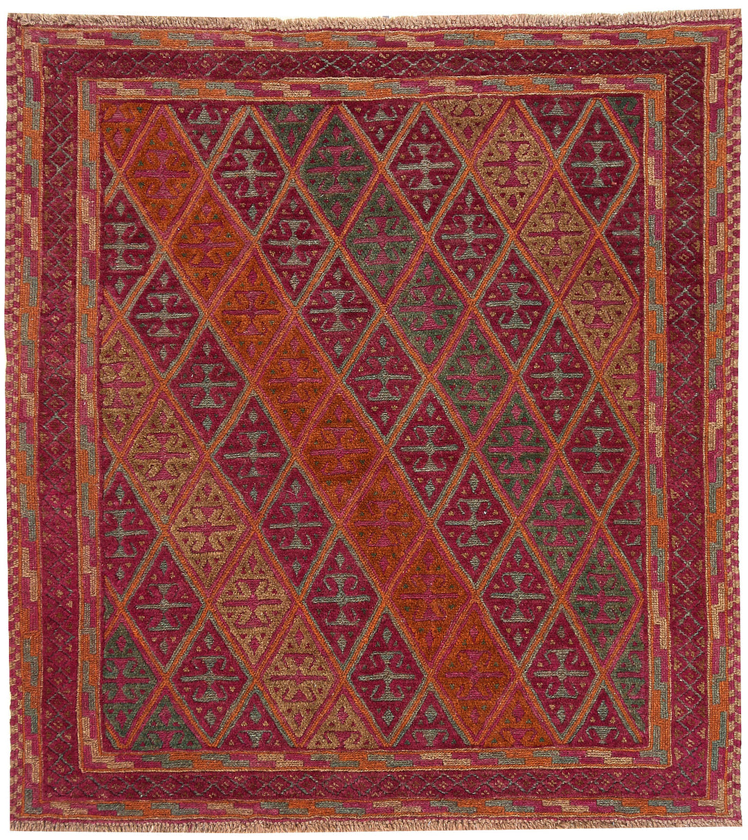 Multi Colored Mashwani 3' 9 x 4' - No. 63817 - ALRUG Rug Store