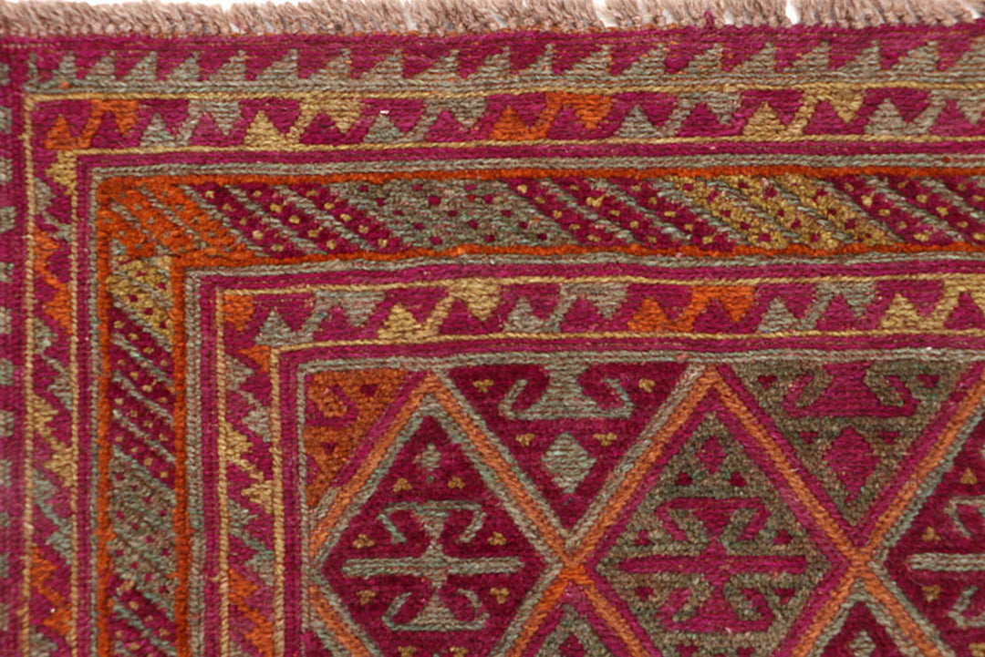 Multi Colored Mashwani 3' 7 x 3' 11 - No. 63822