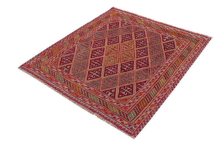 Multi Colored Mashwani 3' 7 x 3' 11 - No. 63822