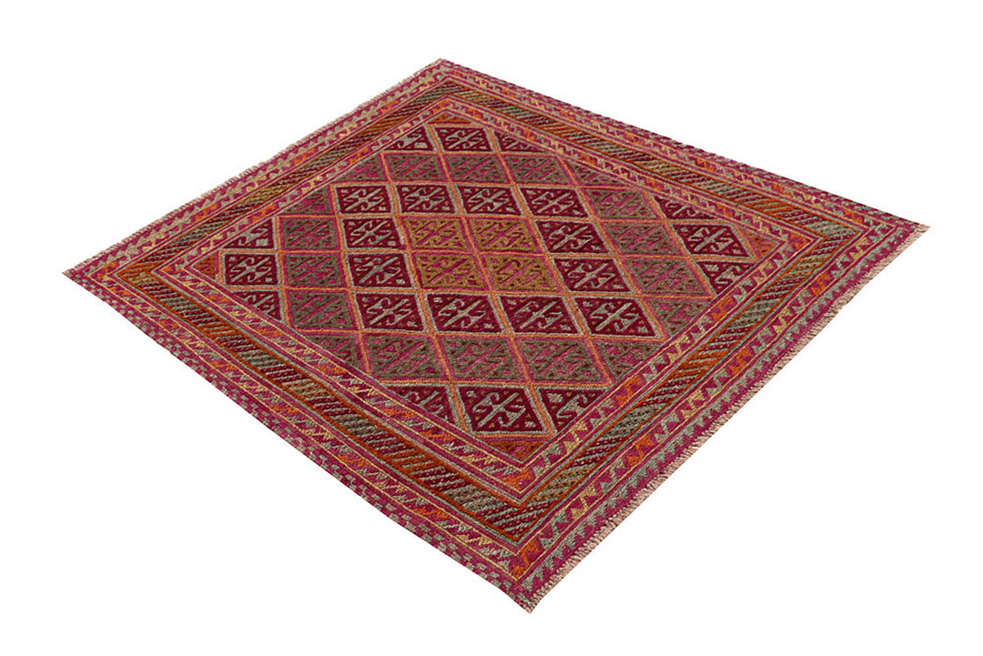 Multi Colored Mashwani 3' 7 x 3' 11 - No. 63822