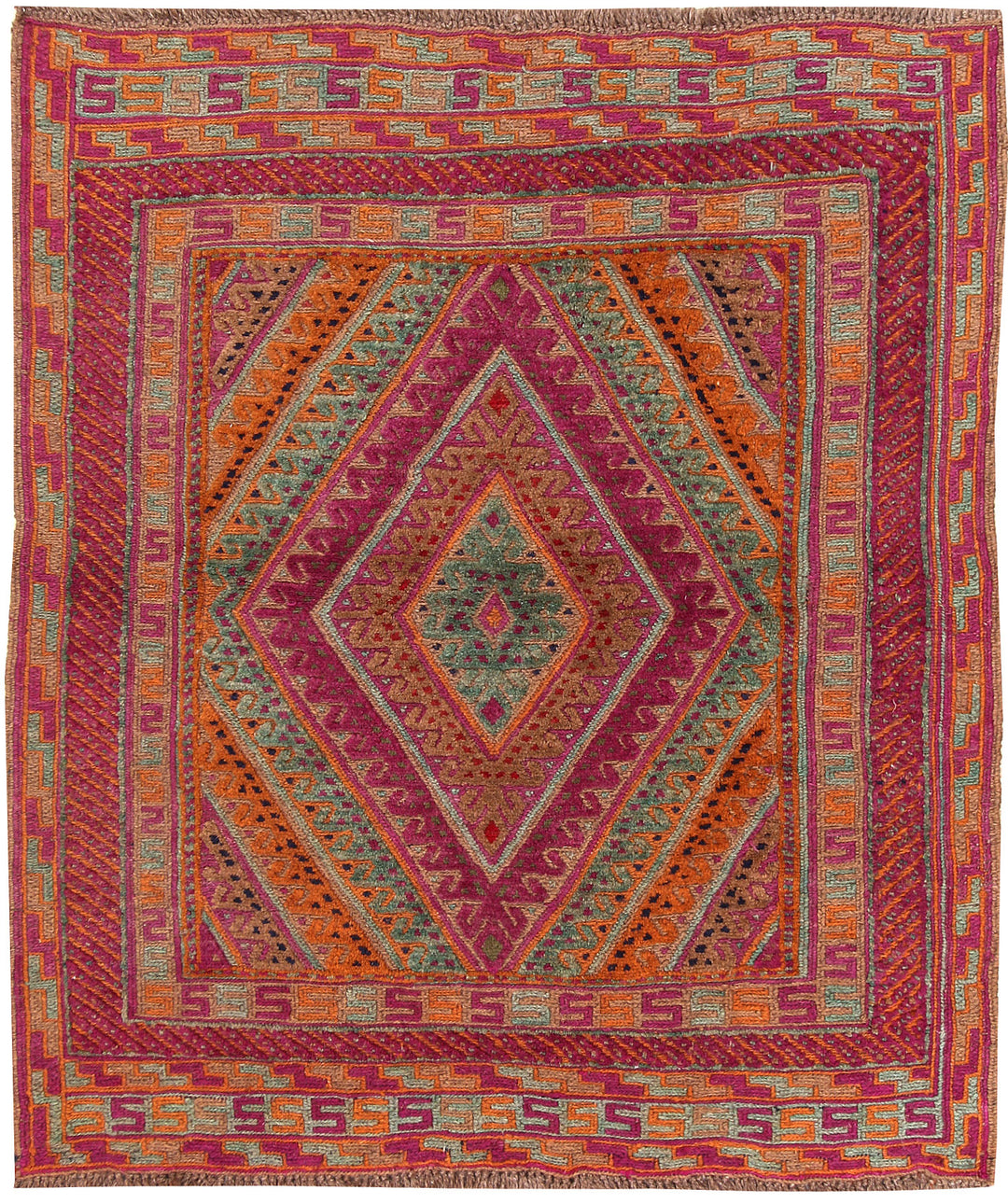 Afghan Mashwani Rug 3' 10 x 4' Hand-Knotted