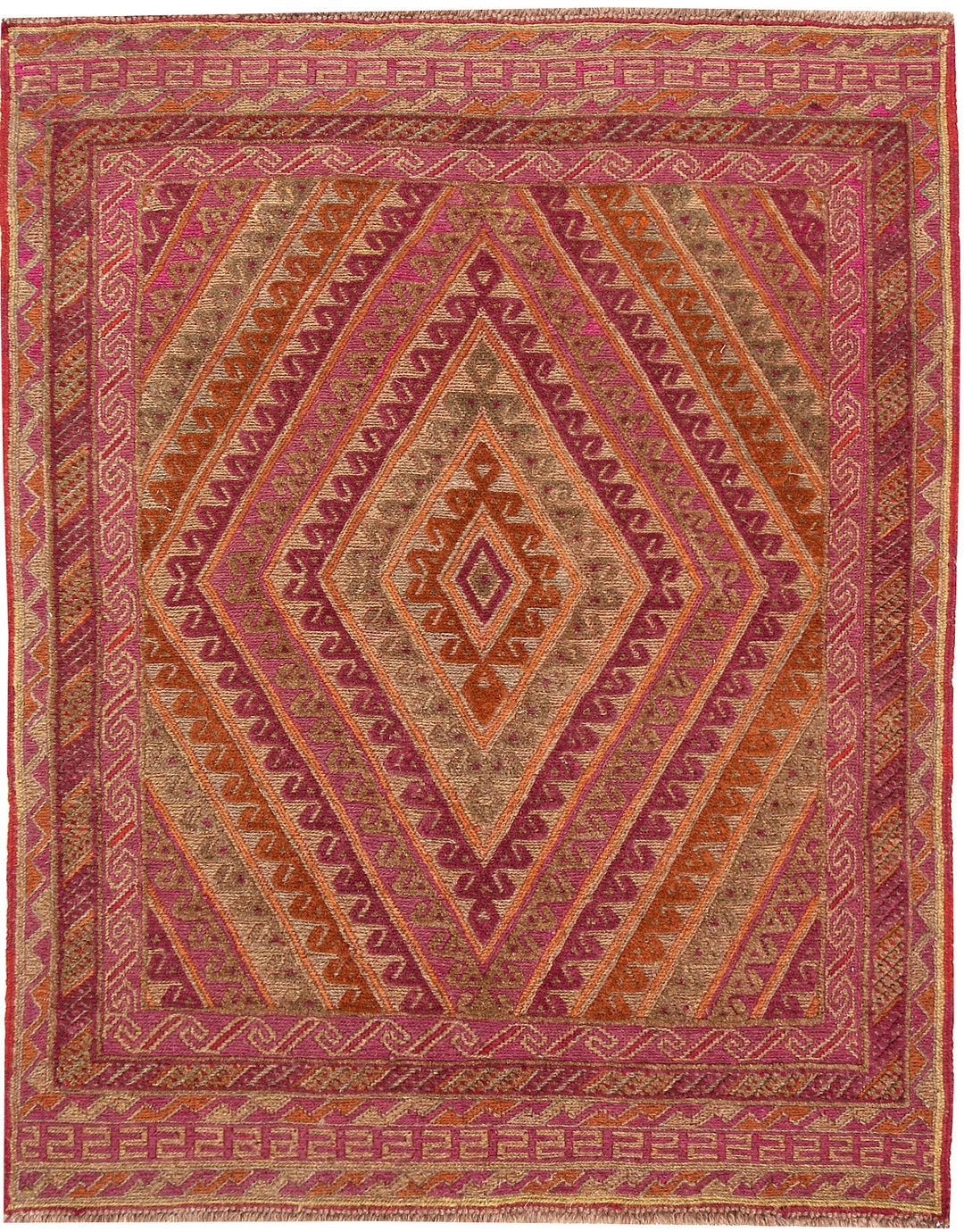 Afghan Mashwani Rug 3' 10 x 4' 6 Hand-Knotted