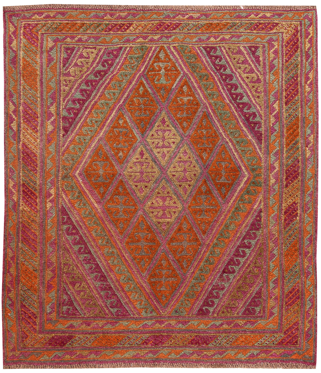 Afghan Mashwani Rug 3' 8 x 4' 2 Hand-Knotted