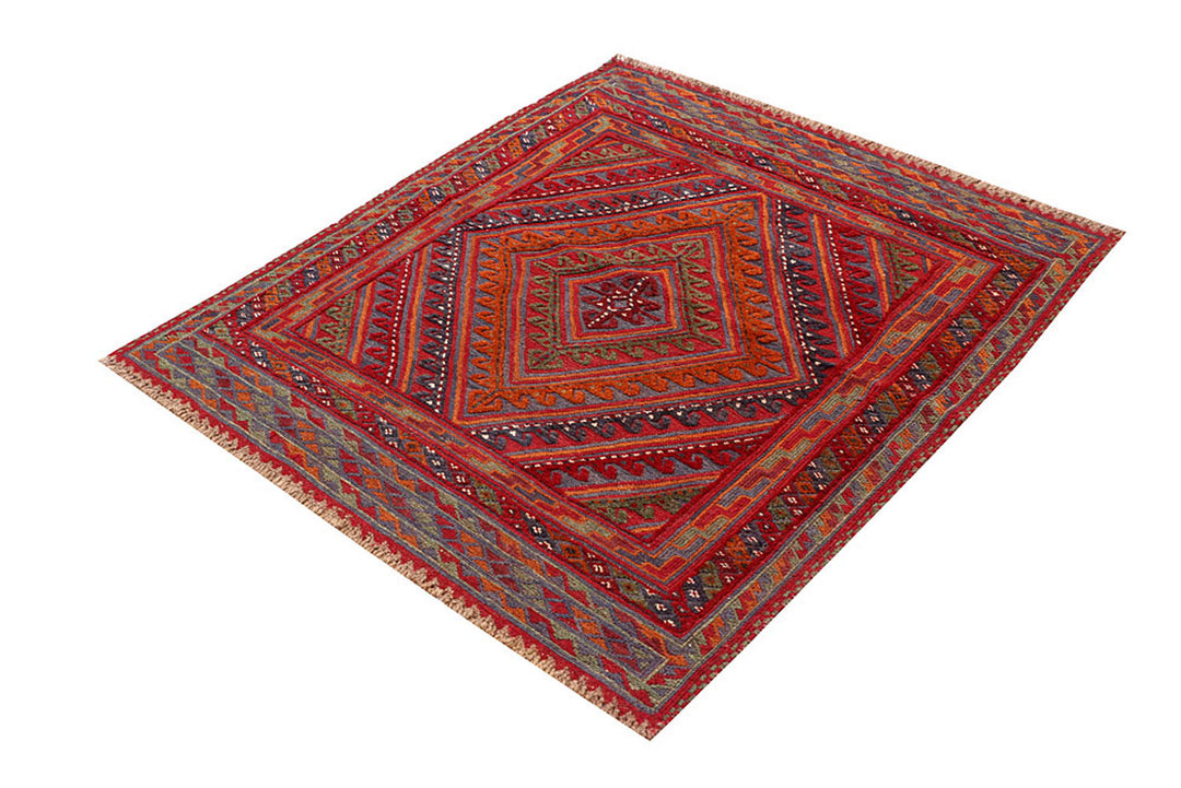 Multi Colored Mashwani 3'  9" x 4'  1" - No. QA72732